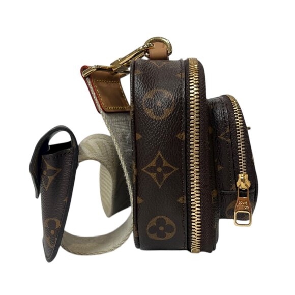 $3100 NEW Louis Vuitton 2021 Brown Monogram Utility Gold Crossbody Pouch Bag - Picture 3 of 14